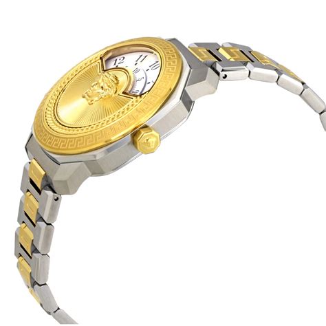 Versace Dylos Medusa White Disc Dial Ladies Two 